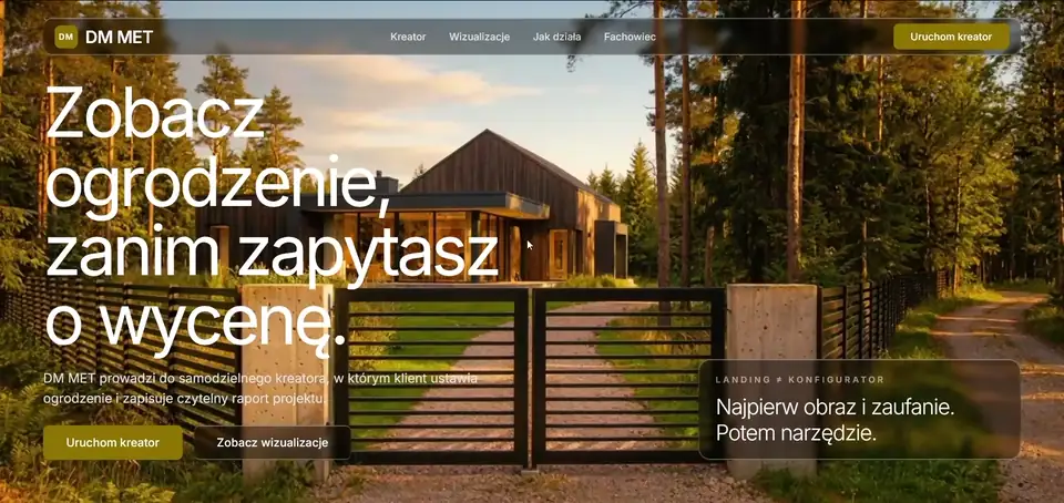 Ruchome nagranie nowej filmowej strony i konfiguratora DM MET