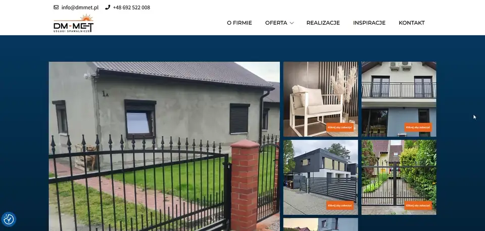 Ruchome nagranie poprzedniej strony informacyjnej DM MET